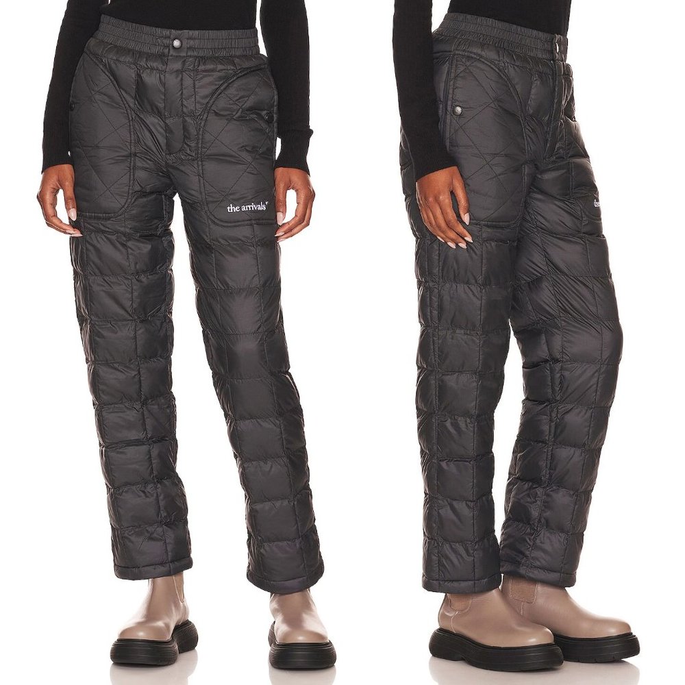 Brand New THE ARRIVALS Space Pack Quilted Packable Puffer Pants In Black, L